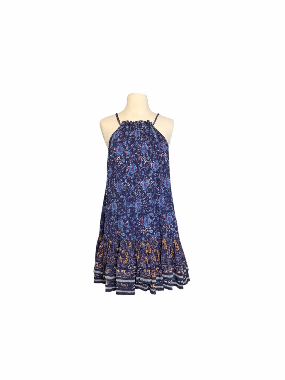 Free People Lyla swingy sleeveless A-line Mini Dress Cotton